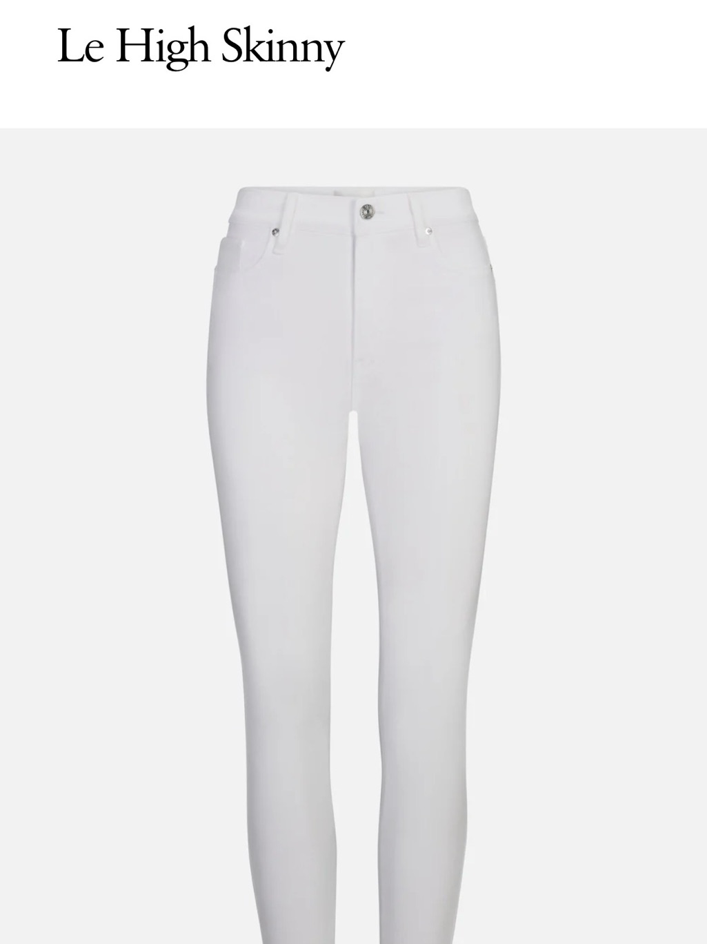 Frame Denim Le High Skinny Jeans In White